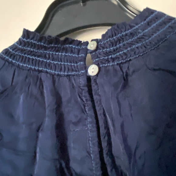 BELLA DAHL • Smocked Mini Dress • Navy Blue - Picture 7 of 13